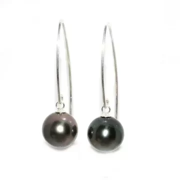 Boucles d'oreilles Pia perle de Tahiti Moea Perles - 1