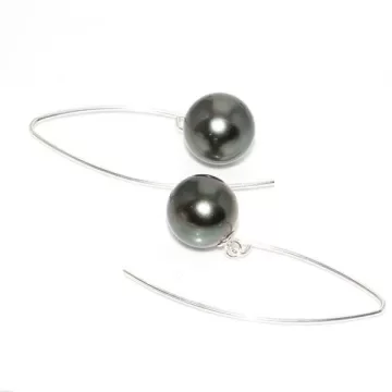 Boucles d'oreilles Pia perle de Tahiti Moea Perles - 2
