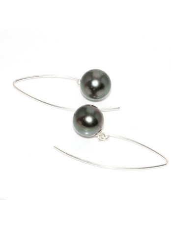 Boucles d'oreilles Pia perle de Tahiti Moea Perles - 2