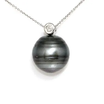 Pendentif en or Vairua perle de Tahiti Moea Perles - 1