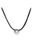 Collier cuir noir 13mm