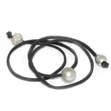 Collier cuir noir 13mm Moea Perles - 1