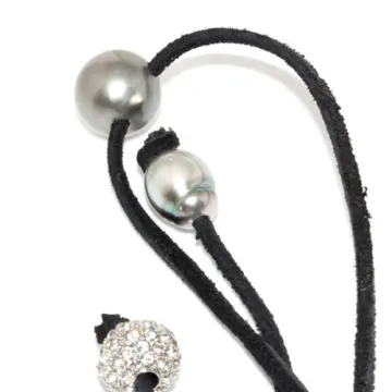 Collier cuir noir 13mm Moea Perles - 4