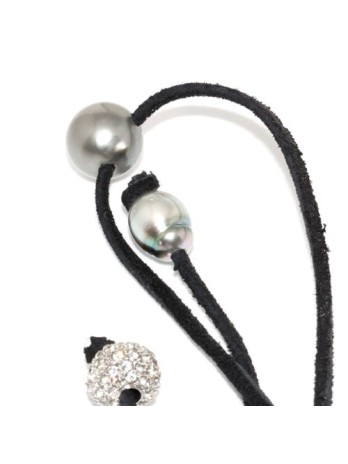 Collier cuir noir 13mm Moea Perles - 4