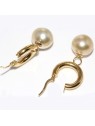 Boucles d'oreilles créoles Faana perles d'australie 10-11mm AAA