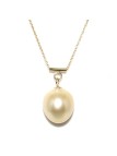 Pendentif en or Tanoa perle dorée d'australie ovale 9/10mm AAA