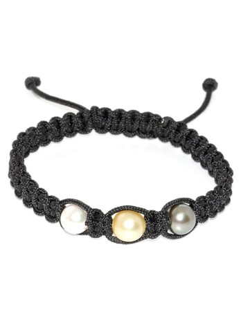 Bracelet Enata shamballa 3 perles Moea Perles - 1