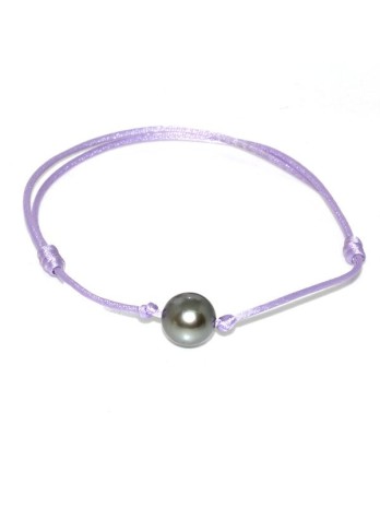Bracelet coton mauve Moea Perles - 1