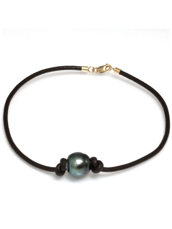 Bracelet cuir naturel Moea Perles - 2