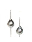 Boucles d'oreilles Myea perle de tahiti goutte d'eau 9-11mm qualité AAA