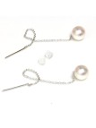 Boucles d'oreilles Avea perles Akoya 8-9mm or blanc 18 carats AAA
