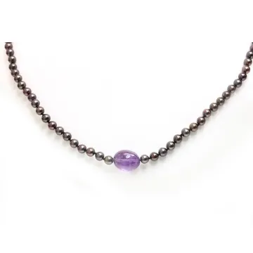 Collier perle Akoya et Améthyste Moea Perles - 2