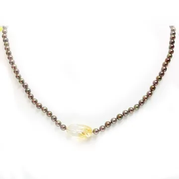 Collier perle Akoya et Citrine Moea Perles - 2