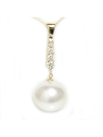 Pendentif or Ter 16mm Moea Perles - 1