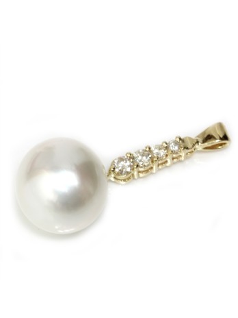 Pendentif or Ter 16mm Moea Perles - 2