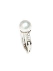 Bague Pahi or 18 carats perle d'australie ronde 9-10mm blanche AAA