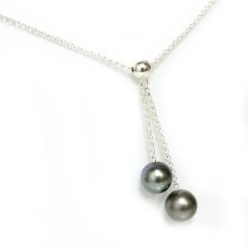 Boucles D'oreilles Goutte Argent Sterling 925 - Perle De Tahiti 11mm & Topaze Blanche