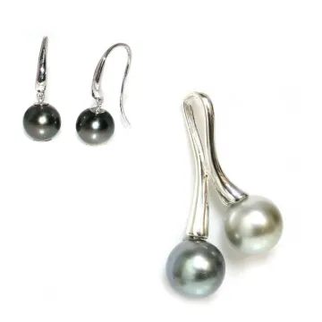 Parure Toi et Moi et BO pendantes Moea Perles - 1