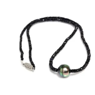 Collier perle tahiti et saphir Moea Perles - 1