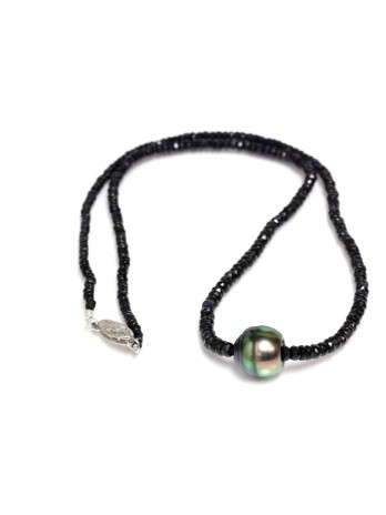 Collier perle tahiti et saphir Moea Perles - 1