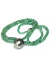 Collier perle tahiti et émeraude Moea Perles - 1