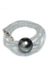 Collier perle tahiti ronde et aquamarine Moea Perles - 3