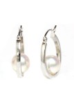 Boucles d'oreilles Akoya Ho perles Akoya blanches 6-9mm rondes AAA