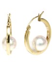 Boucles d'oreilles Akoya Ho perles Akoya blanches 6-9mm rondes AAA