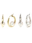 Boucles d'oreilles Akoya Ho perles Akoya blanches 6-9mm rondes AAA