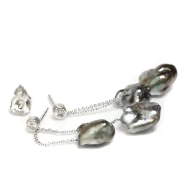 Boucles d'oreilles Keshi Mylla Moea Perles - 2