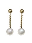 Boucles d'oreilles Akoya Hou perle blanches 6-9mm rondes AAA