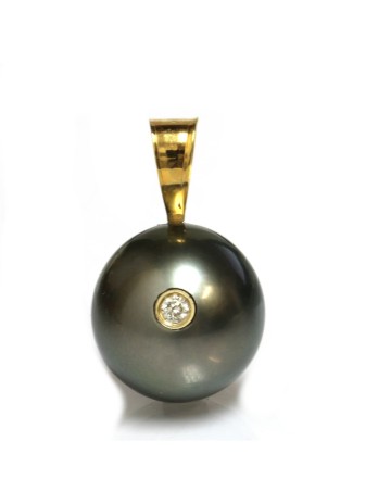 Pendentif en or Tiare perle de Tahiti Moea Perles - 1