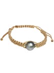 Bracelet Hua shamballa perle de tahiti 9-11mm AAA