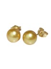 Boucles d'oreilles Aver or 14 carats 8-10mm perle d'australie AAA
