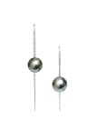 Boucles d'oreilles Myllea perles de tahiti rondes pendantes 9-11mm AAA