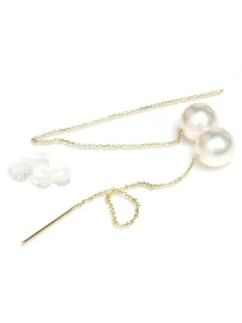 Boucles d'oreilles Avea perles Akoya AAA Moea Perles - 5