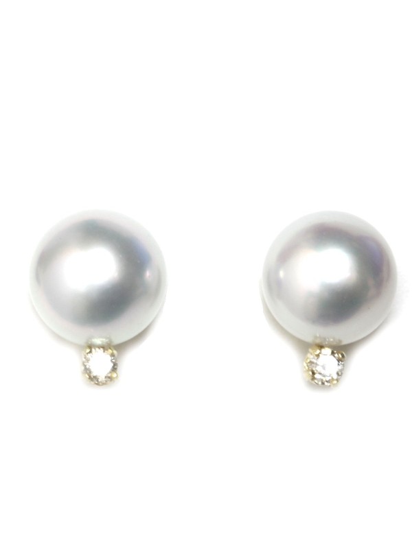 Boucles d'oreilles Hiapa or 18 carats perle d'australie 9-11mm AAA