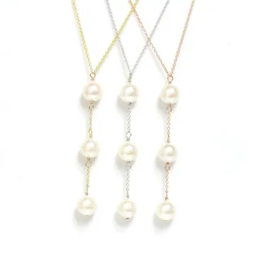 Collier Nui 3 perles japonaises Akoya -1