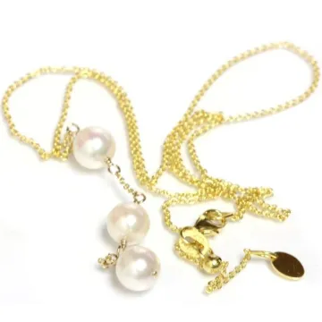 Collier En Perles De Culture Miyuki - Perle De Tahiti Synthétique Sur Laiton Doré à L'or - Élégant Et Raffiné