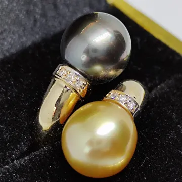 Bague toi et moi Lila or perle de tahiti et australie diamants Moea Perles - 2