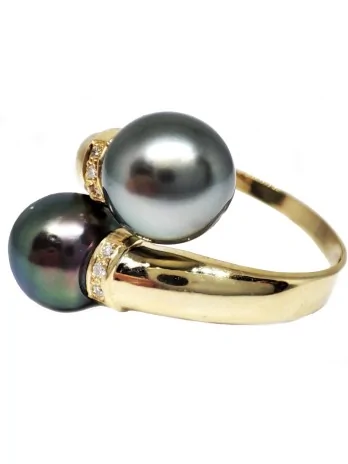 Bague toi et moi or perle de tahiti Moea Perles - 2