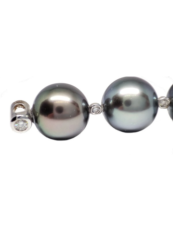 Collier Maiu 3 perles de tahiti 12-13mm