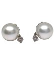 Boucles d'oreilles Hiapu or 18 carats perle d'australie 9-10mm AAA