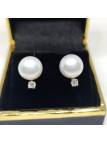 Boucles d'oreilles Hiapu or 18 carats perle d'australie 9-10mm AAA