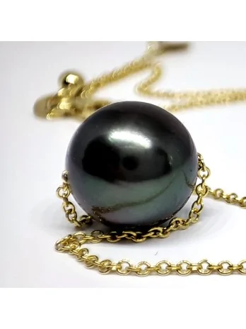 Collier or Miaa 12-13mm perles de tahiti Moea Perles - 7