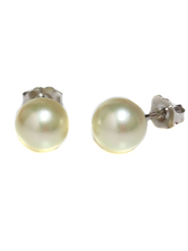 Boucles d'oreilles Avera perles Australie dorée AAA or 18 carats