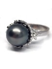 Bague Moea or 18 carats perle de tahiti ronde 9-10mm AAA