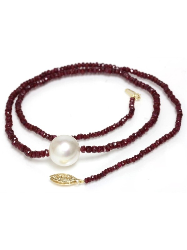 Collier perle australie et émeraude Moea Perles - 1