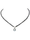 Collier diamants noir et perle de tahiti 10-11mm Moea Perles - 1