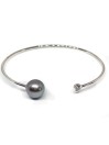 Bracelet jonc Ina Or 14 carats perle de tahiti Moea Perles - 4
